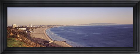 Framed City at the waterfront, Santa Monica, Los Angeles County, California, USA Print