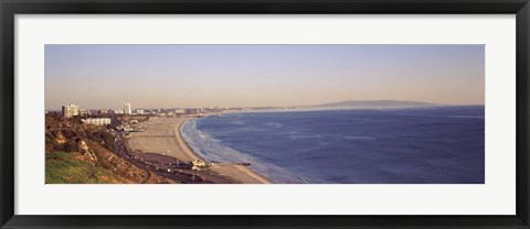 Framed City at the waterfront, Santa Monica, Los Angeles County, California, USA Print