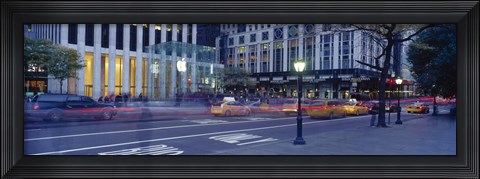 Framed Traffic on the road, Fifth Avenue, Manhattan, New York City, New York State, USA Print