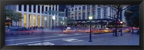 Framed Traffic on the road, Fifth Avenue, Manhattan, New York City, New York State, USA Print