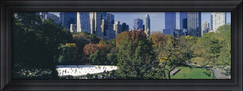 Framed Ice rink in a park, Wollman Rink, Central Park, Manhattan, New York City, New York State, USA 2010 Print