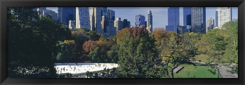 Framed Ice rink in a park, Wollman Rink, Central Park, Manhattan, New York City, New York State, USA 2010 Print