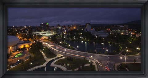 Framed High angle view of a city, Big Spring Park, Huntsville, Madison County, Alabama, USA Print