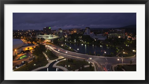 Framed High angle view of a city, Big Spring Park, Huntsville, Madison County, Alabama, USA Print