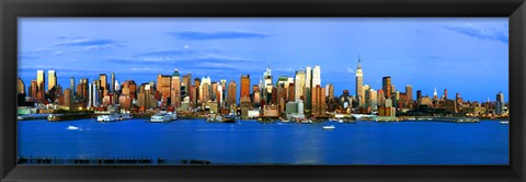 Framed Manhattan skyline, New York City, New York State, USA Print