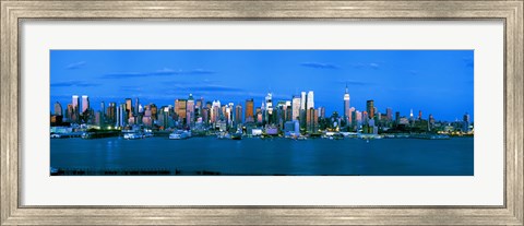 Framed Manhattan skyline at dusk, New York City, New York State, USA Print
