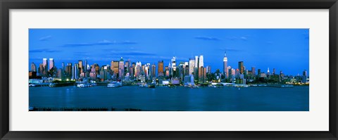 Framed Manhattan skyline at dusk, New York City, New York State, USA Print