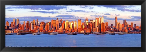 Framed Aerial view of Manhattan, New York City, New York State, USA Print