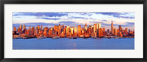 Framed Aerial view of Manhattan, New York City, New York State, USA Print