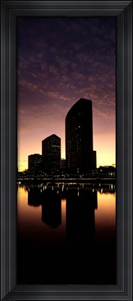 Framed Buildings at the waterfront, Lake Merritt, Oakland, Alameda County, California, USA Print