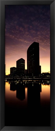 Framed Buildings at the waterfront, Lake Merritt, Oakland, Alameda County, California, USA Print