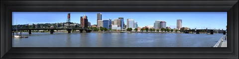 Framed Buildings at the waterfront, Portland Rose Festival, Portland, Multnomah County, Oregon, USA 2010 Print