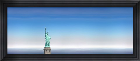 Framed Statue Of Liberty, Manhattan, New York City Print