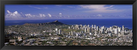 Framed Honolulu, Oahu, Honolulu County, Hawaii, USA 2010 Print