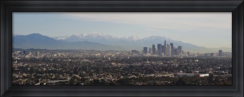 Framed High angle view of a city, Los Angeles, California Print