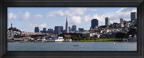 Framed City at the waterfront, Coit Tower, Telegraph Hill, San Francisco, California Print