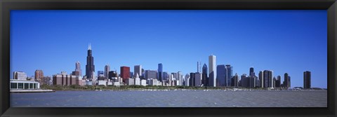 Framed Skyscrapers at the waterfront, Willis Tower, Shedd Aquarium, Chicago, Cook County, Illinois, USA 2011 Print