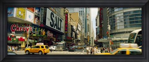 Framed 42nd Street, Eighth Avenue, Times Square, Manhattan, New York Print