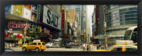 Framed 42nd Street, Eighth Avenue, Times Square, Manhattan, New York Print