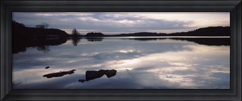 Framed Reflection of clouds in a lake, Loch Raven Reservoir, Lutherville-Timonium, Baltimore County, Maryland Print