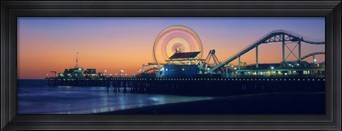 Framed Ferris wheel on the pier, Santa Monica Pier, Santa Monica, Los Angeles County, California, USA Print