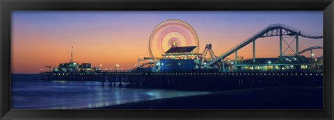 Framed Ferris wheel on the pier, Santa Monica Pier, Santa Monica, Los Angeles County, California, USA Print