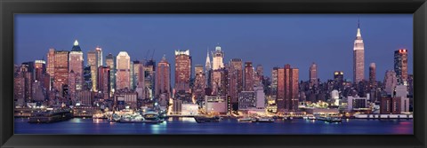 Framed Dusk, West Side, NYC, New York City, USA Print
