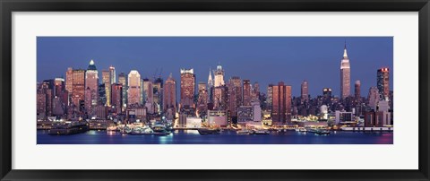 Framed Dusk, West Side, NYC, New York City, USA Print