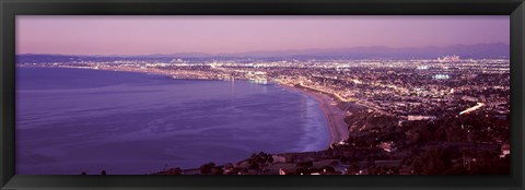 Framed View of Los Angeles downtown, California, USA Print