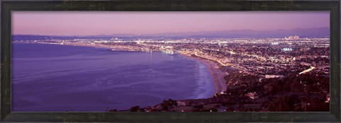 Framed View of Los Angeles downtown, California, USA Print