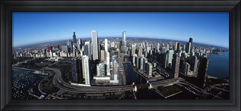 Framed Chicago Skyscrapers, Cook County, Illinois Print