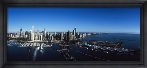 Framed Skyscrapers in a city, Willis Tower, Chicago, Cook County, Illinois Print