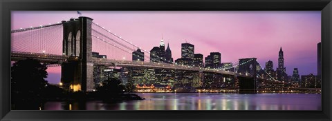 Framed Brooklyn Bridge, Manhattan, New York City Print