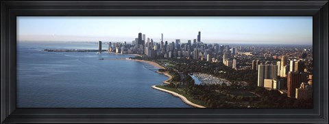 Framed Skyscrapers at the waterfront, Grant Park, Lake Michigan, Chicago, Cook County, Illinois, USA 2011 Print