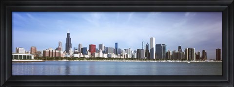 Framed Skyscrapers at the waterfront, Chicago, Cook County, Illinois, USA 2011 Print