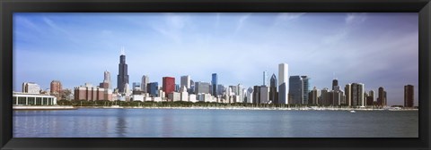 Framed Skyscrapers at the waterfront, Chicago, Cook County, Illinois, USA 2011 Print