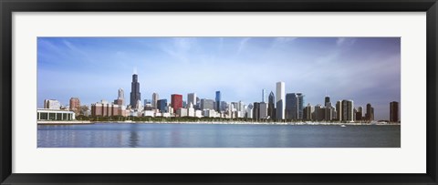 Framed Skyscrapers at the waterfront, Chicago, Cook County, Illinois, USA 2011 Print