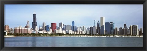 Framed Skyscrapers at the waterfront, Lake Michigan, Chicago, Cook County, Illinois, USA 2011 Print