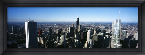 Framed Skyscrapers in a city, Trump Tower, Chicago, Cook County, Illinois, USA 2011 Print