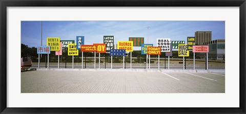 Framed Signs on a street, Maxwell Street, Chicago, Illinois, USA Print