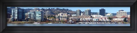 Framed Buildings at the waterfront, Portland, Multnomah County, Oregon, USA 2011 Print