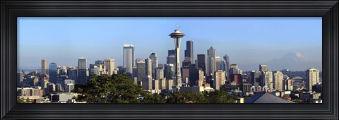 Framed Seattle city skyline and downtown financial building, King County, Washington State, USA 2010 Print