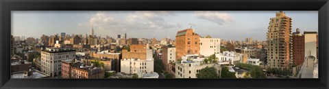 Framed Low rise buildings in a city, Manhattan, New York City, New York State, USA Print