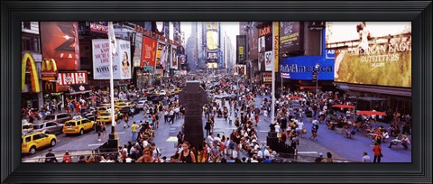 Framed People in a city, Times Square, Manhattan, New York City, New York State, USA Print