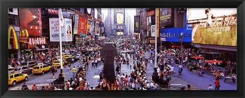 Framed People in a city, Times Square, Manhattan, New York City, New York State, USA Print