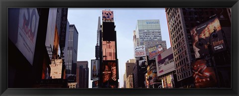 Framed Low angle view of buildings, Times Square, Manhattan, New York City, New York State, USA 2011 Print