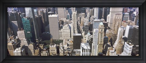 Framed Bryant Park and surrounding buildings, Manhattan, New York City, New York State, USA Print