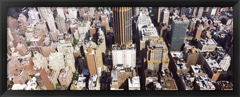 Framed High angle view of buildings in a city, Manhattan, New York City, New York State, USA Print