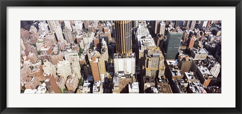 Framed High angle view of buildings in a city, Manhattan, New York City, New York State, USA Print