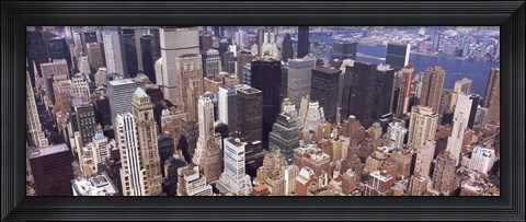 Framed Aerial view of midtown Manhattan, New York City, New York State, USA Print